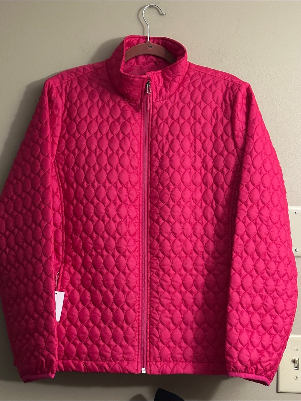 Lands' End Quilted Packable Jacket in Bright Pink